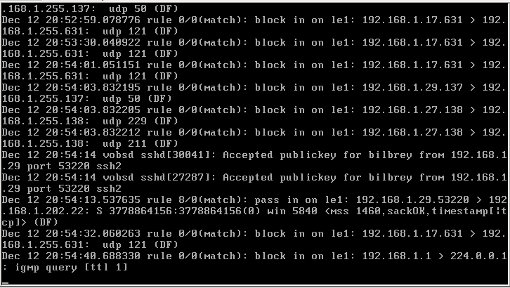 The OpenBSD PF Firewall in action