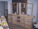 Marcia's office: building the new furniture