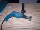 Makita drill motor and coarse wire cup - the right tool for the job