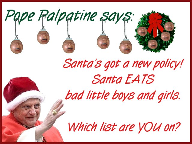 Pope Palpatine says...