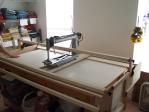 The quilting frame, nearly complete