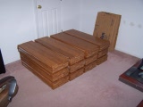 Stacks of bamboo flooring