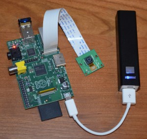 Pi, fully mobile with battery pack