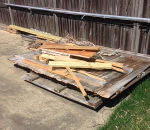 Front Fence Demo Pile