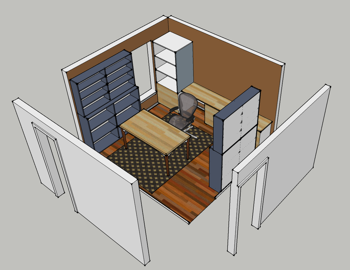 Brian's proposed office furniture and layout