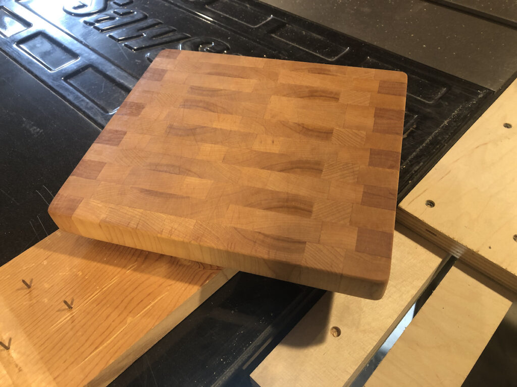 Hard maple cutting board refurbished