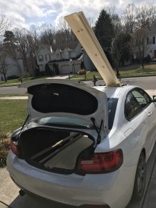 The right tool for the job - BMW M235i for the lumber run.