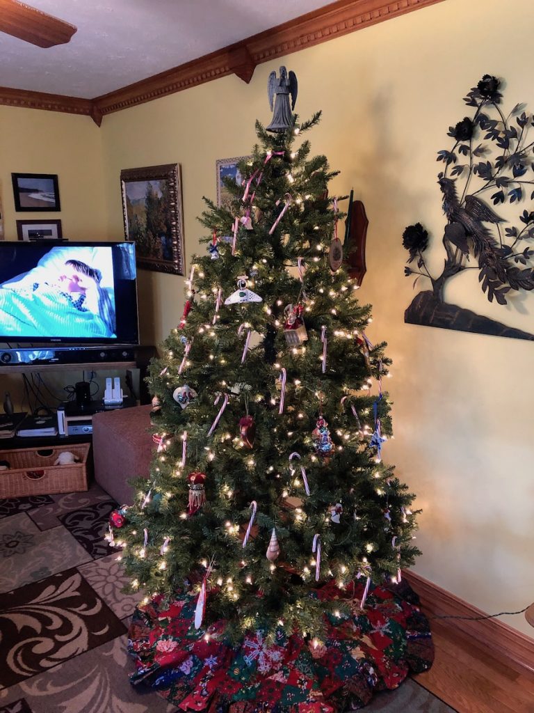 Our Christmas tree is decorated